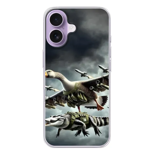 Чехол с рисунком «Гусини и крокодило» для iPhone 17 Чехол с рисунком «Гусини и крокодило» для iPhone 17