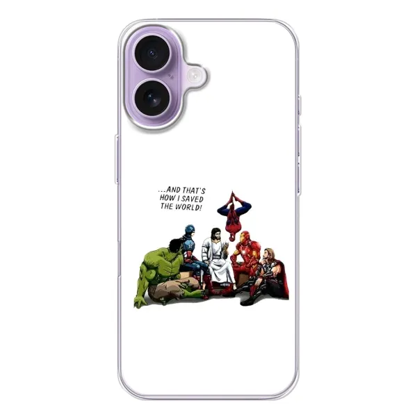Чехол с рисунком «Иисус супергерой» для iPhone 17 Чехол с рисунком «Иисус супергерой» для iPhone 17
