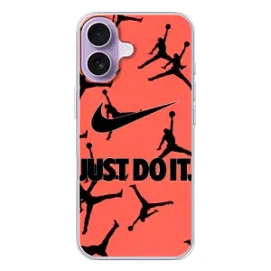 Силиконовый Чехол Nike Air Jordan на Айфон 17 (Just Do It)