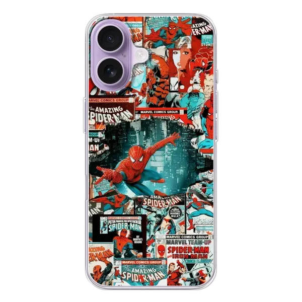 Чехол с рисунком «Комиксы Человек Паук» для iPhone 17 Чехол с рисунком «Комиксы Человек Паук» для iPhone 17