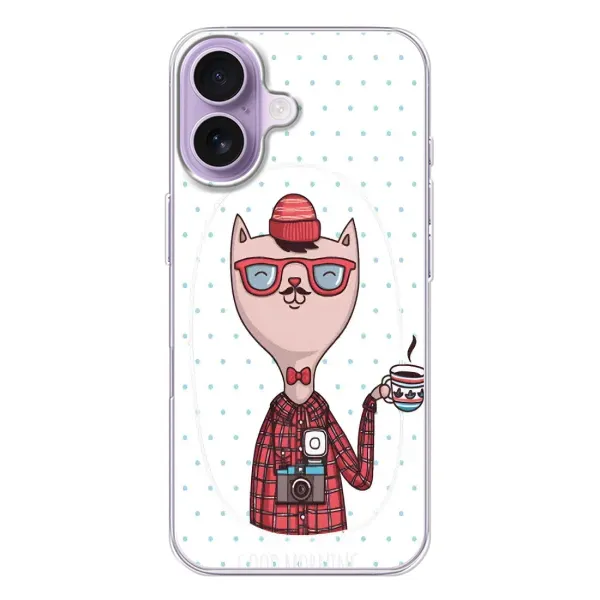 Чехол с рисунком «Кот аристократ» для iPhone 17