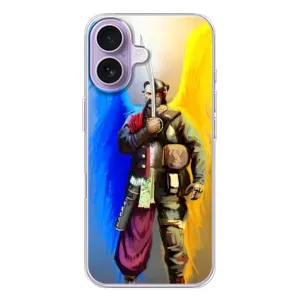 Чехол с картинкой (Патриотический КОЗАК) на iPhone 17 (Козак с крыльями)