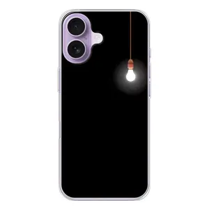 Чехол с картинками на черном фоне для iPhone 17 (Лампочка)