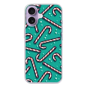 Силиконовый бампер на рождество для iPhone 17 (Леденцы)