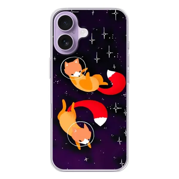 Чехол с рисунком «Лисы» для iPhone 17