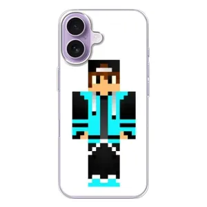 Чехлы для iPhone 17 (Персонажи Майн Крафт) (Мальчик в голубом)