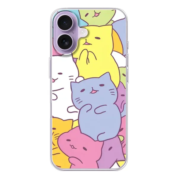 Чехол с рисунком «Милые котики» для iPhone 17