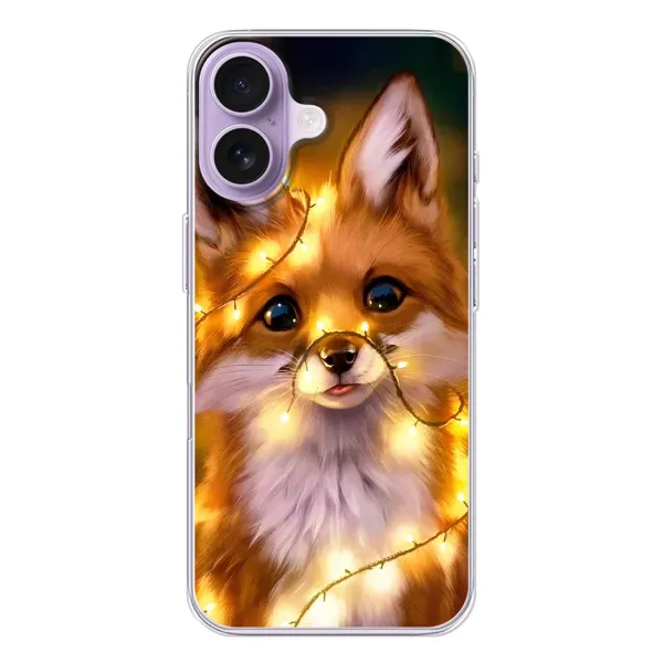 Чехол с рисунком «Новогодний лисенок» для iPhone 17