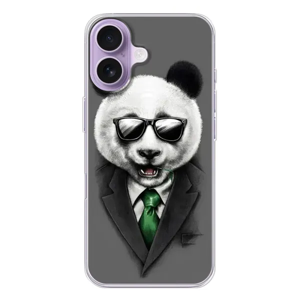 Чехол с рисунком «Панда в очках» для iPhone 17