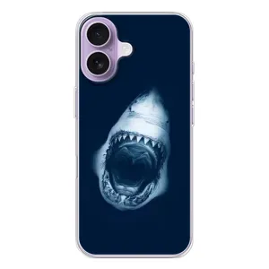 Силіконовий бампер з картинкою звірів для iPhone 17 (Пащу Акули)