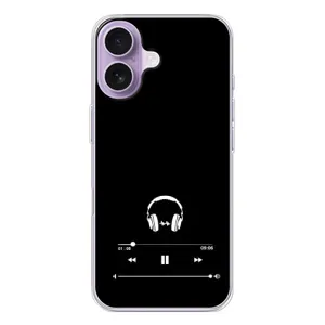 Чехол с картинками на черном фоне для iPhone 17 (Плеер)