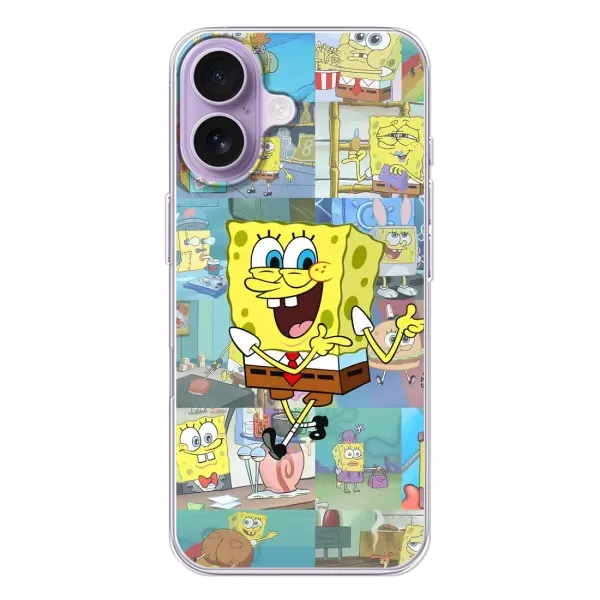 Чехол с рисунком «Радостный Спанч Боб» для iPhone 17