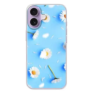 Чохол з Квітами для iPhone 17 (ромашки на блакитному)