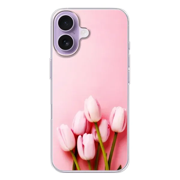 Чехол с рисунком «Розовые тюльпаны» для iPhone 17 Чехол с рисунком «Розовые тюльпаны» для iPhone 17