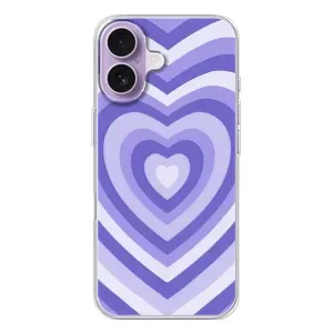 Чохли з тематикою "Маленькі Сердчеки" на iPhone 17 (Серце фіолет)