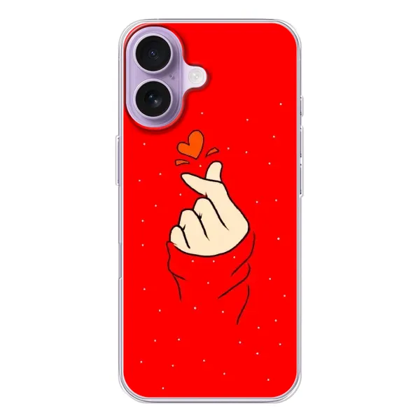 Чехол с рисунком «Сердце на красном» для iPhone 17 Чехол с рисунком «Сердце на красном» для iPhone 17