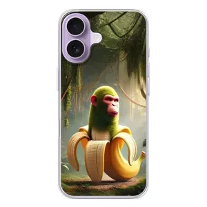 Чехол с мемами тралалело тралала для iPhone 17 (Шимпанзини бананини)