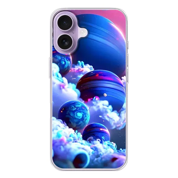 Чехол с рисунком «Синие планеты» для iPhone 17