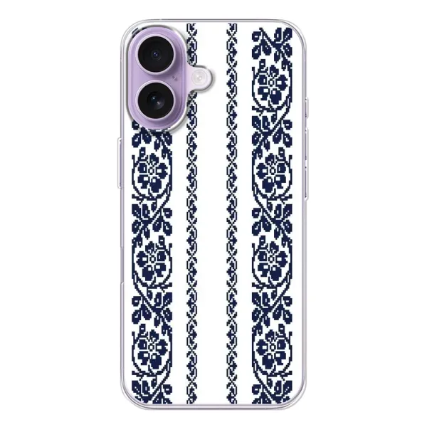 Чехол с рисунком «Синяя вышиванка» для iPhone 17 Чехол с рисунком «Синяя вышиванка» для iPhone 17
