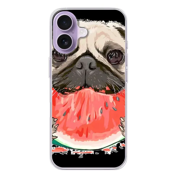 Чехол с рисунком «Смешной Мопс» для iPhone 17 Чехол с рисунком «Смешной Мопс» для iPhone 17
