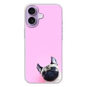Бампер для iPhone 17 з картинкою "Песики" (Собака на рожевому)