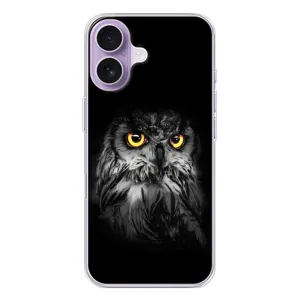 Чохли з принтом СОВИ для iPhone 17 (Сова на чорному)