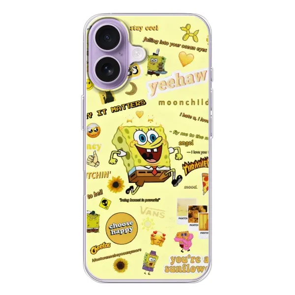 Чехол с рисунком «Спанч Боб бежит» для iPhone 17