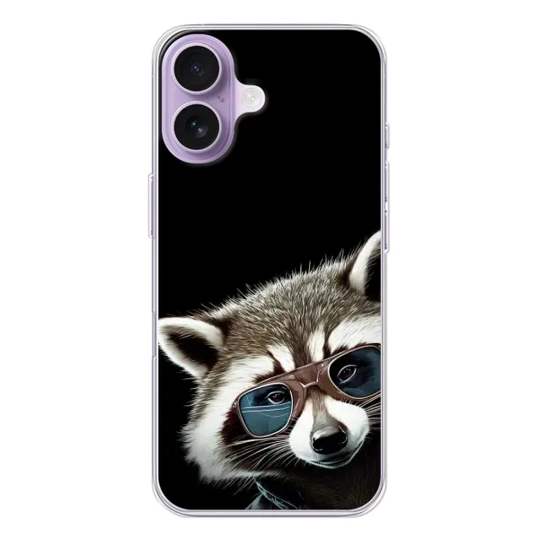 Чехол с рисунком «Стильный Енот» для iPhone 17 Чехол с рисунком «Стильный Енот» для iPhone 17