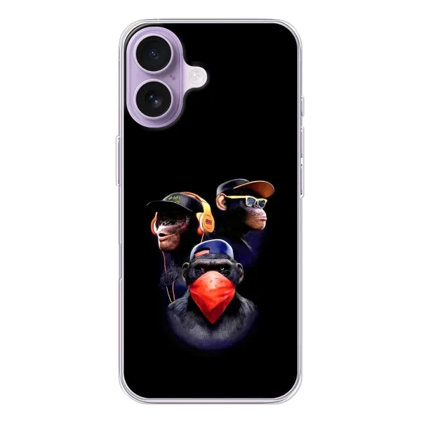 Чехол с рисунком «Три обезьяны» для iPhone 17 Чехол с рисунком «Три обезьяны» для iPhone 17