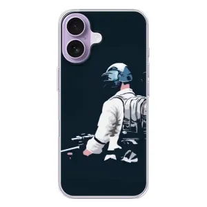 Силиконовый чехол с картинкой "Герой Pubg" на iPhone 17 (В экиперовке)