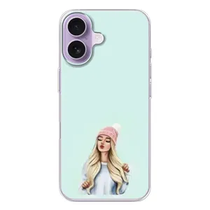 Силиконовый Чехол на iPhone 17 с картинкой Стильных Девушек (В шапке)