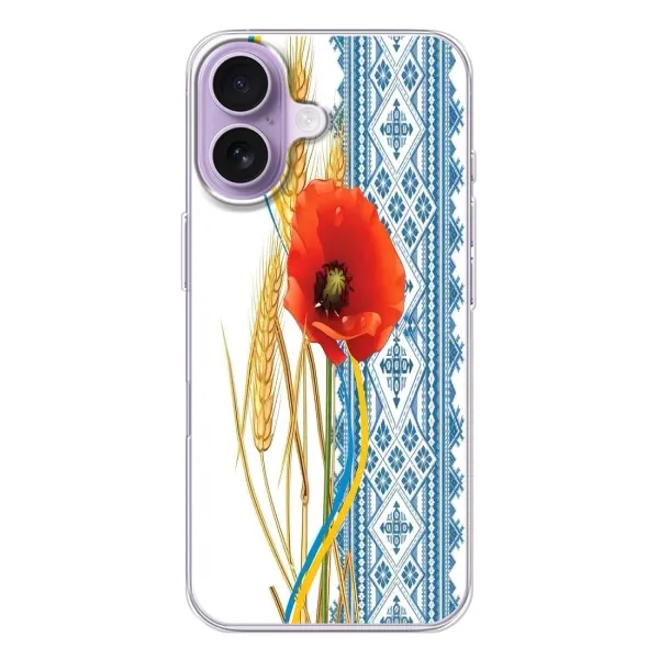 Чехол с рисунком «Вышиванка с цветком» для iPhone 17 Чехол с рисунком «Вышиванка с цветком» для iPhone 17
