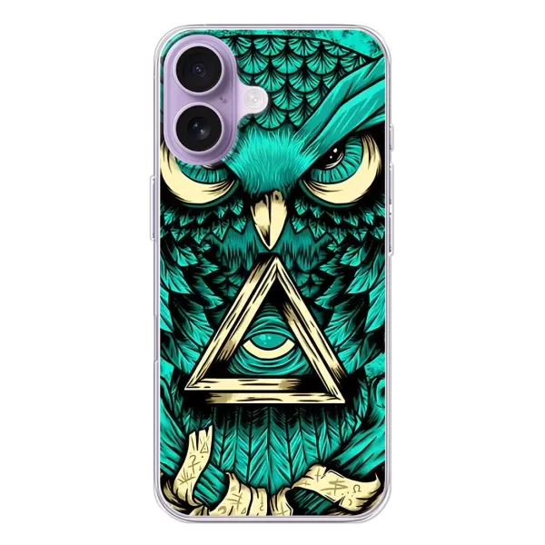 Чехол с рисунком «Зеленая сова» для iPhone 17 Чехол с рисунком «Зеленая сова» для iPhone 17