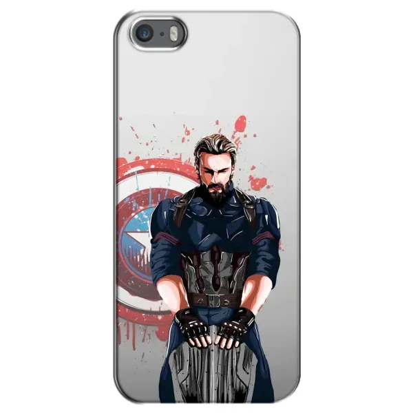 Чехол с рисунком «Арт капитан» для iPhone 5 / 5s / SE