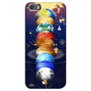 Чохол (ТПУ) з планетами на iPhone 5 / 5s / SE (Арт планети)