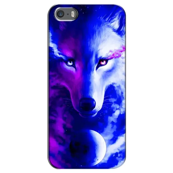 Чехол с рисунком «Арт-Волк» для iPhone 5 / 5s / SE