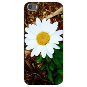 Чехол с ромашками на iPhone 5 / 5s / SE (Белая ромашка)