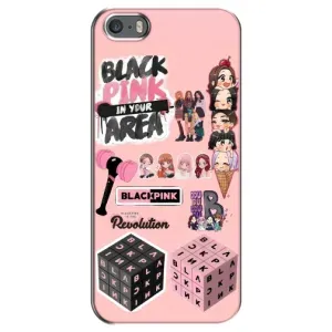Чохли з картинкою для iPhone 5 / 5s / SE (BLACK PINK колаж)