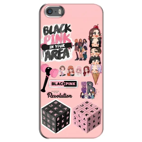 Чехол с рисунком «BLACK PINK коллаж» для iPhone 5 / 5s / SE