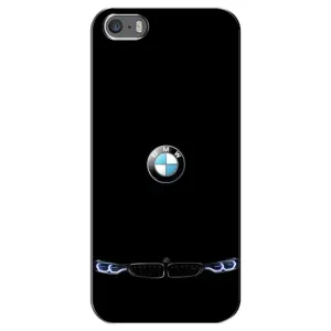 Силиконовый бампер с картинкой машины на iPhone 5 / 5s / SE (Черный BMW)