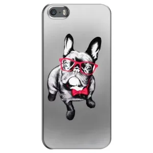 Чохол (ТПУ) Милі песики для iPhone 5 / 5s / SE (Бульдог в окулярах)