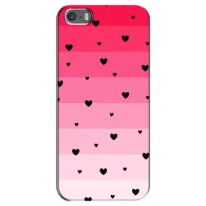 Чехлы с тематикой "Маленькие Сердечки" на iPhone 5 / 5s / SE (Чорные сердечки)