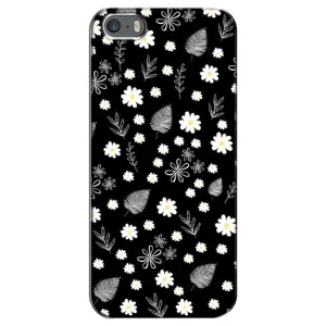 Чехлы с тематикой "ЦВЕТЫ" на iPhone 5 / 5s / SE (цветение на чорном)