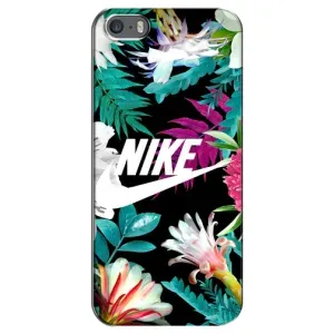 Силиконовый Чехол на iPhone 5 / 5s / SE с картинкой Nike (Цветочный Nike)