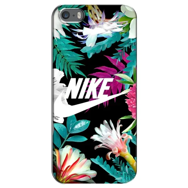 Чехол с рисунком «Цветочный Nike» для iPhone 5 / 5s / SE