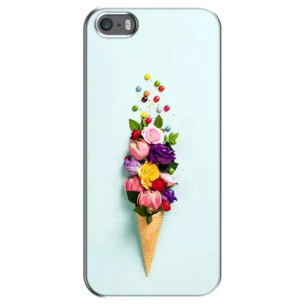 Чехол с рисунком «Цветок-мороженное» для iPhone 5 / 5s / SE Чехол с рисунком «Цветок-мороженное» для iPhone 5 / 5s / SE