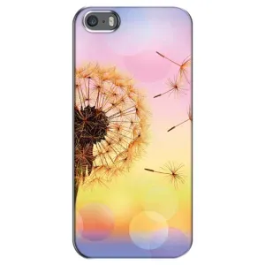 Силиконовый Чехол с одуванчиками на iPhone 5 / 5s / SE (Цветок-одуванчик)