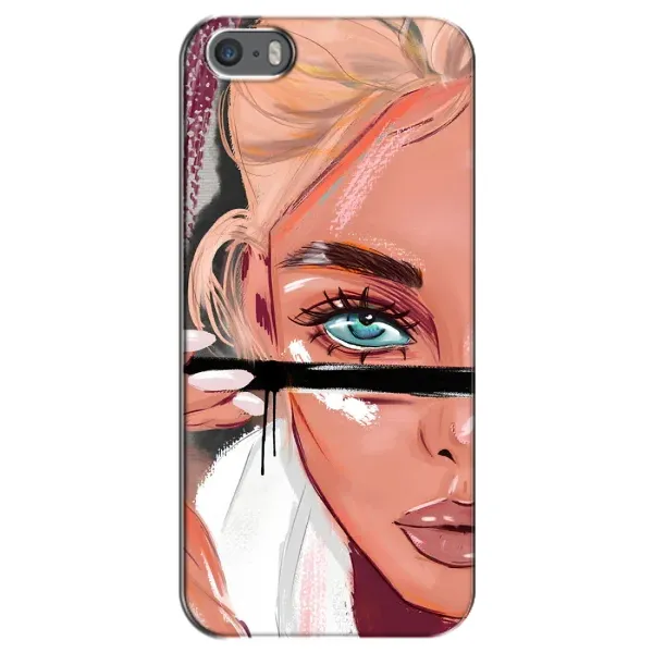 Чехол с рисунком «Девушка и ресницы» для iPhone 5 / 5s / SE Чехол с рисунком «Девушка и ресницы» для iPhone 5 / 5s / SE