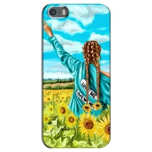 Чехол с рисунком «Девушка на поле» для iPhone 5 / 5s / SE