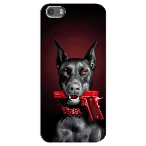 Чохол ДОБЕРМАН для iPhone 5 / 5s / SE (Доберман злий)
